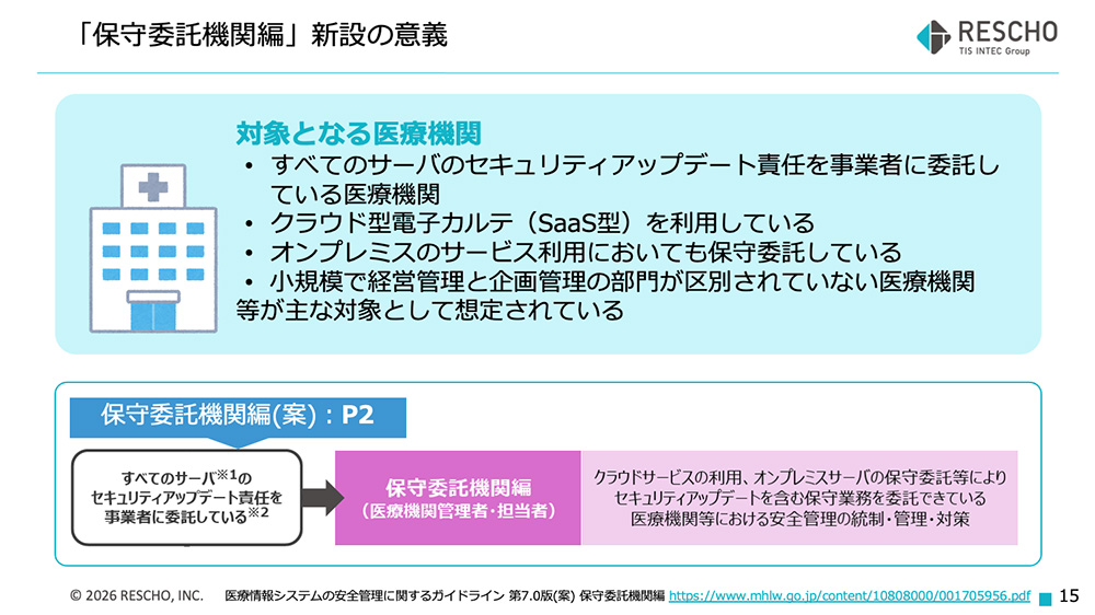「保守委託機関編」新設の意義